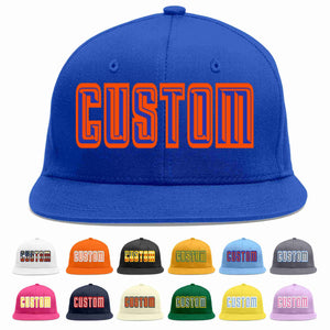 Custom Royal Royal-Orange Casual Sport Baseball Cap