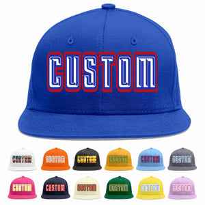 Custom Royal White-Royal Casual Sport Baseball Cap