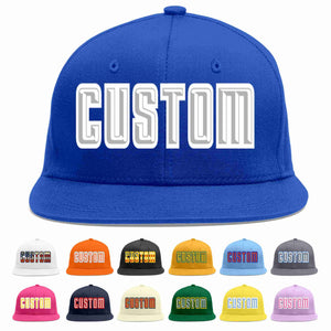 Custom Royal Gray-White Casual Sport Baseball Cap