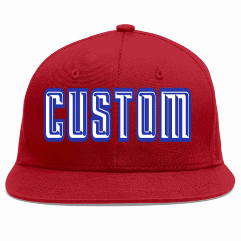 Custom Red White-Royal Casual Sport Baseball Cap