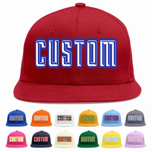 Custom Red White-Royal Casual Sport Baseball Cap