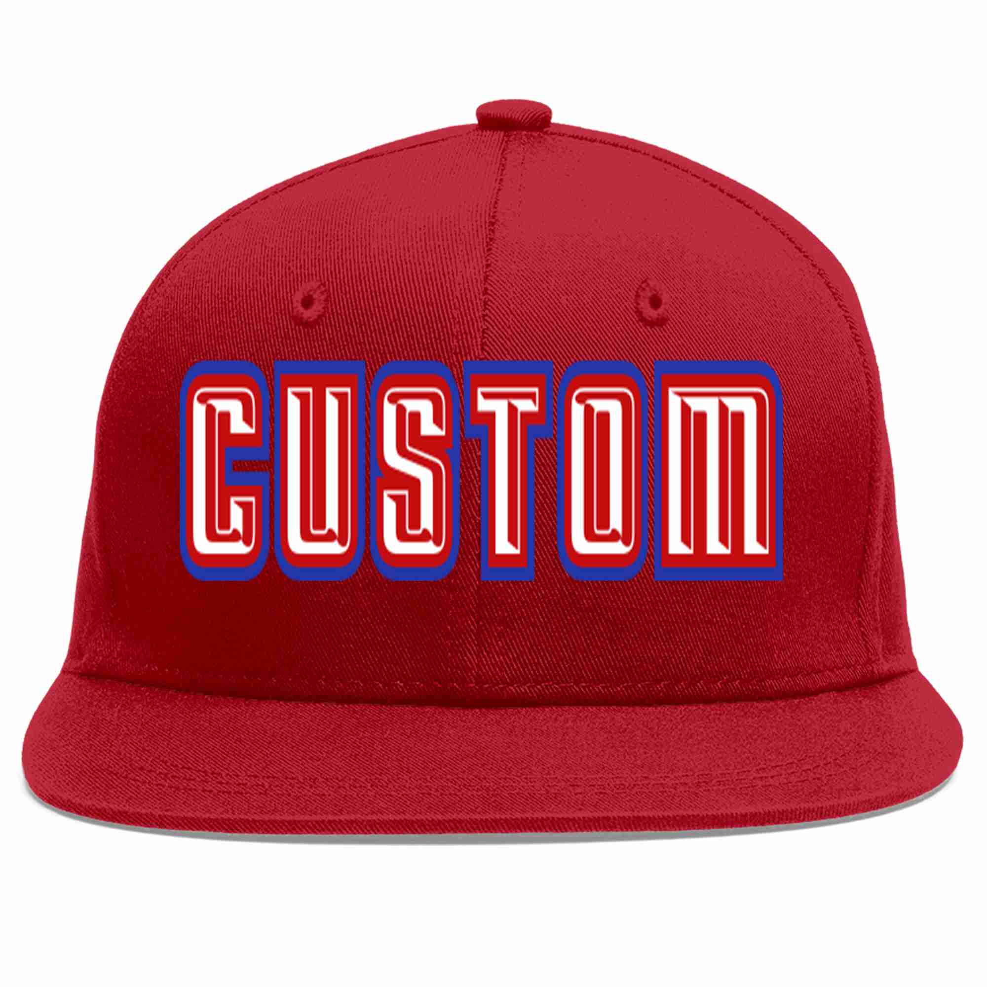 Casquette de baseball sport décontractée rouge blanc-rouge personnalisée