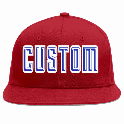 Custom Red Royal-White Casual Sport Baseball Cap