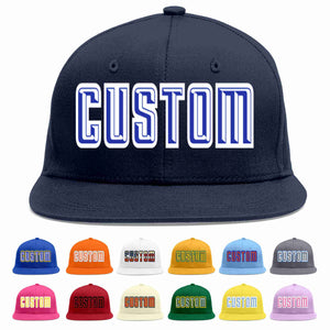 Custom Navy Royal-White Casual Sport Baseball Cap