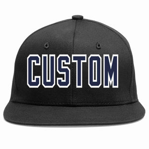 Custom Black Navy-White Casual Sport Baseball Cap