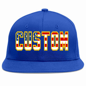 Custom Royal USA-Gold Casual Sport Baseball Cap