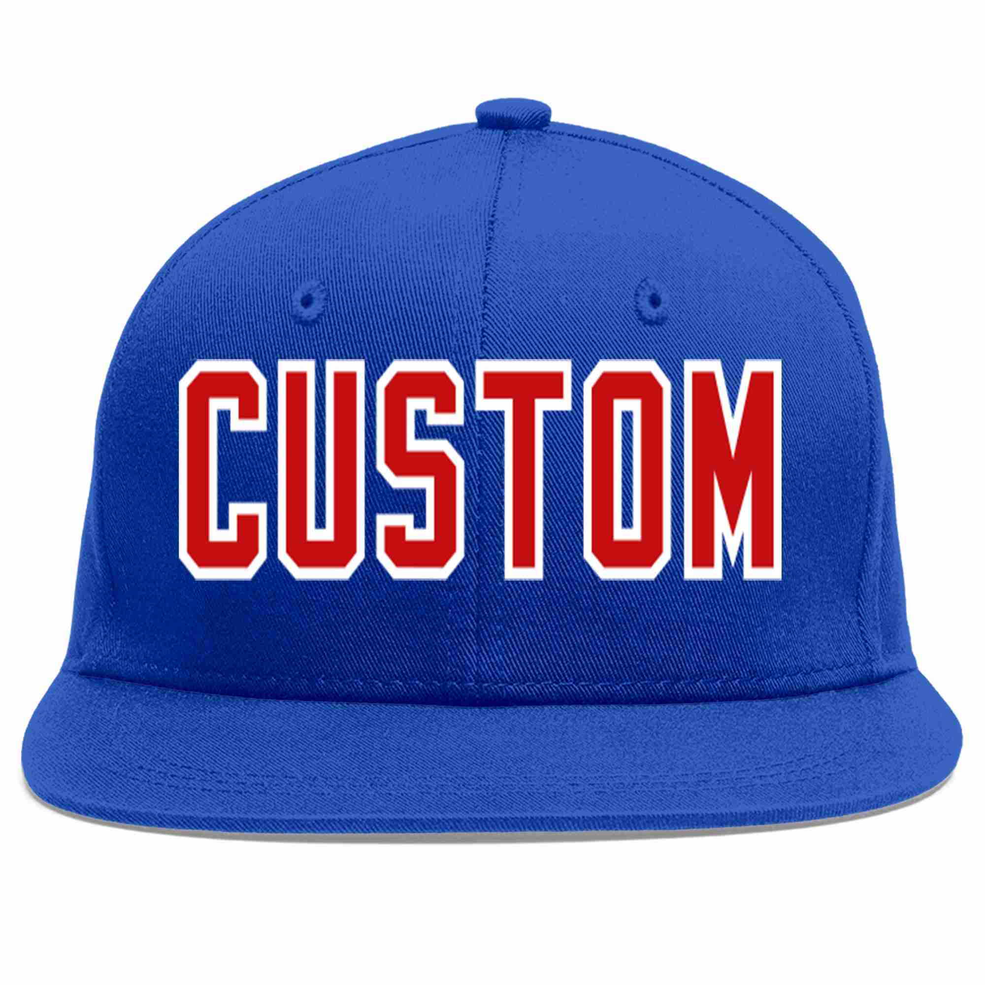 Custom Royal Red-White Casual Sport Baseball Cap