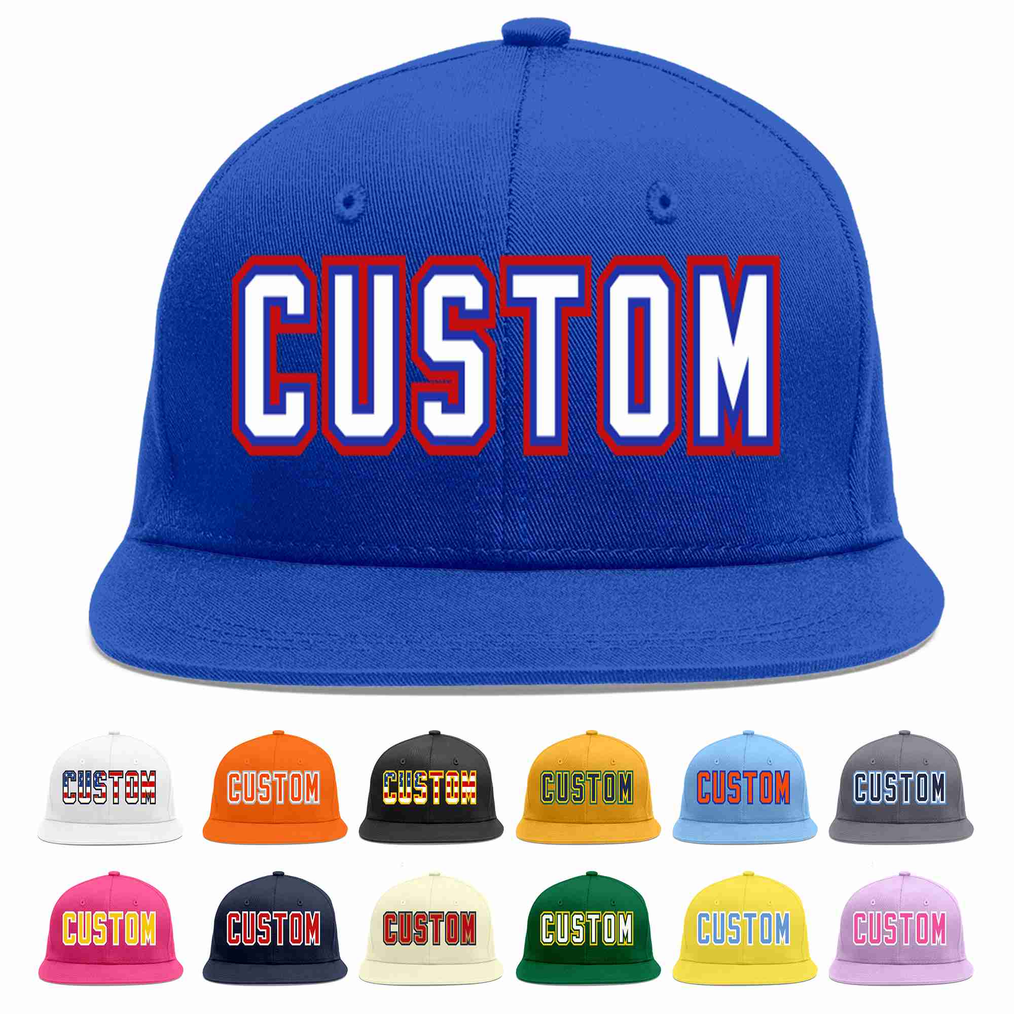 Custom Royal White-Royal Casual Sport Baseball Cap