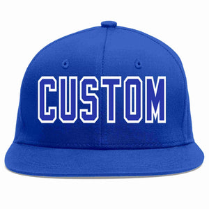 Custom Royal Royal-White Casual Sport Baseball Cap