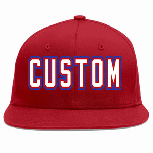 Casquette de baseball sport décontractée rouge blanc-rouge personnalisée