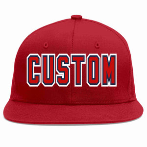 Custom Red Red-Navy Casual Sport Baseball Cap