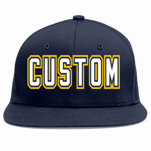 Custom Navy White-Navy Casual Sport Baseball Cap