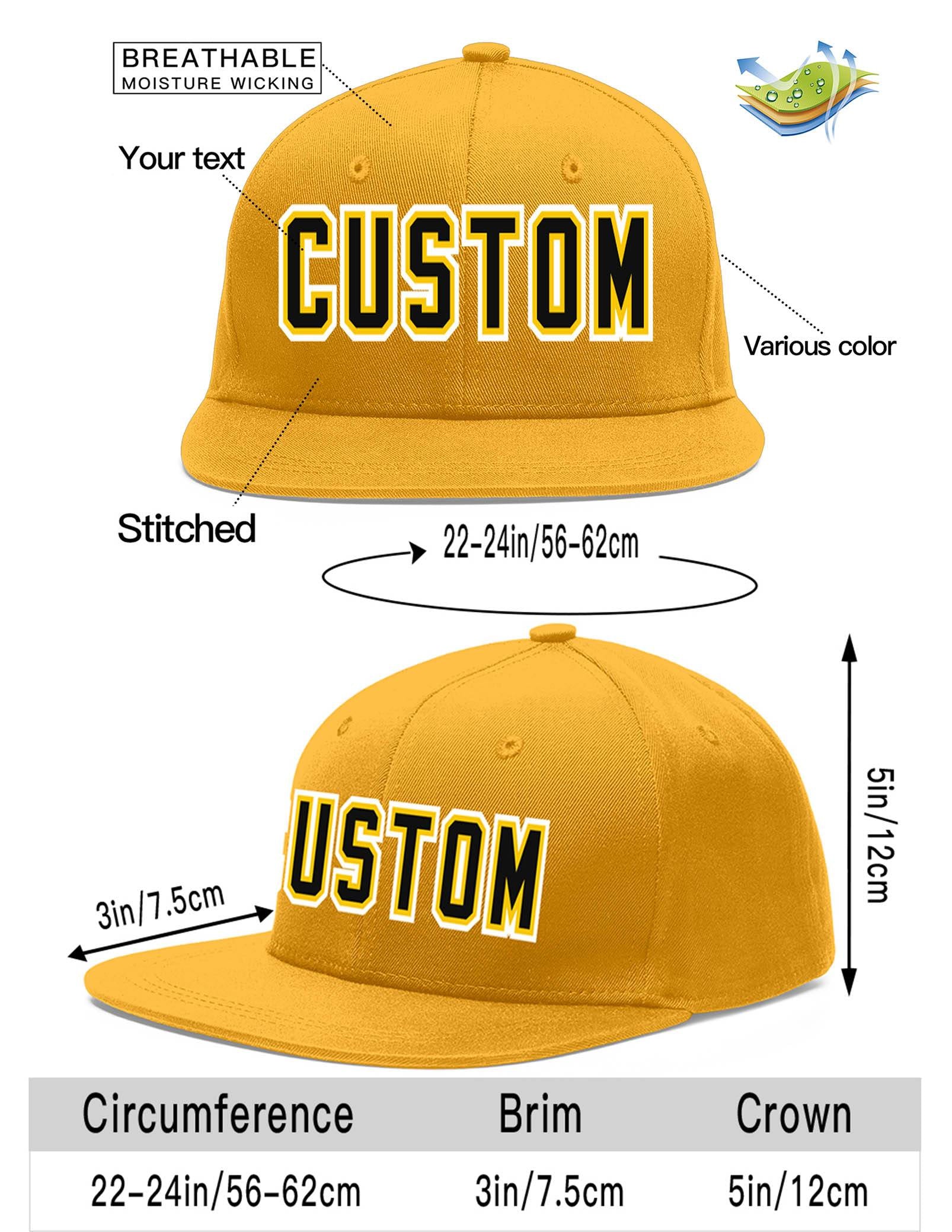 custom-black-gold-black-casual-sport-baseball-cap-5771