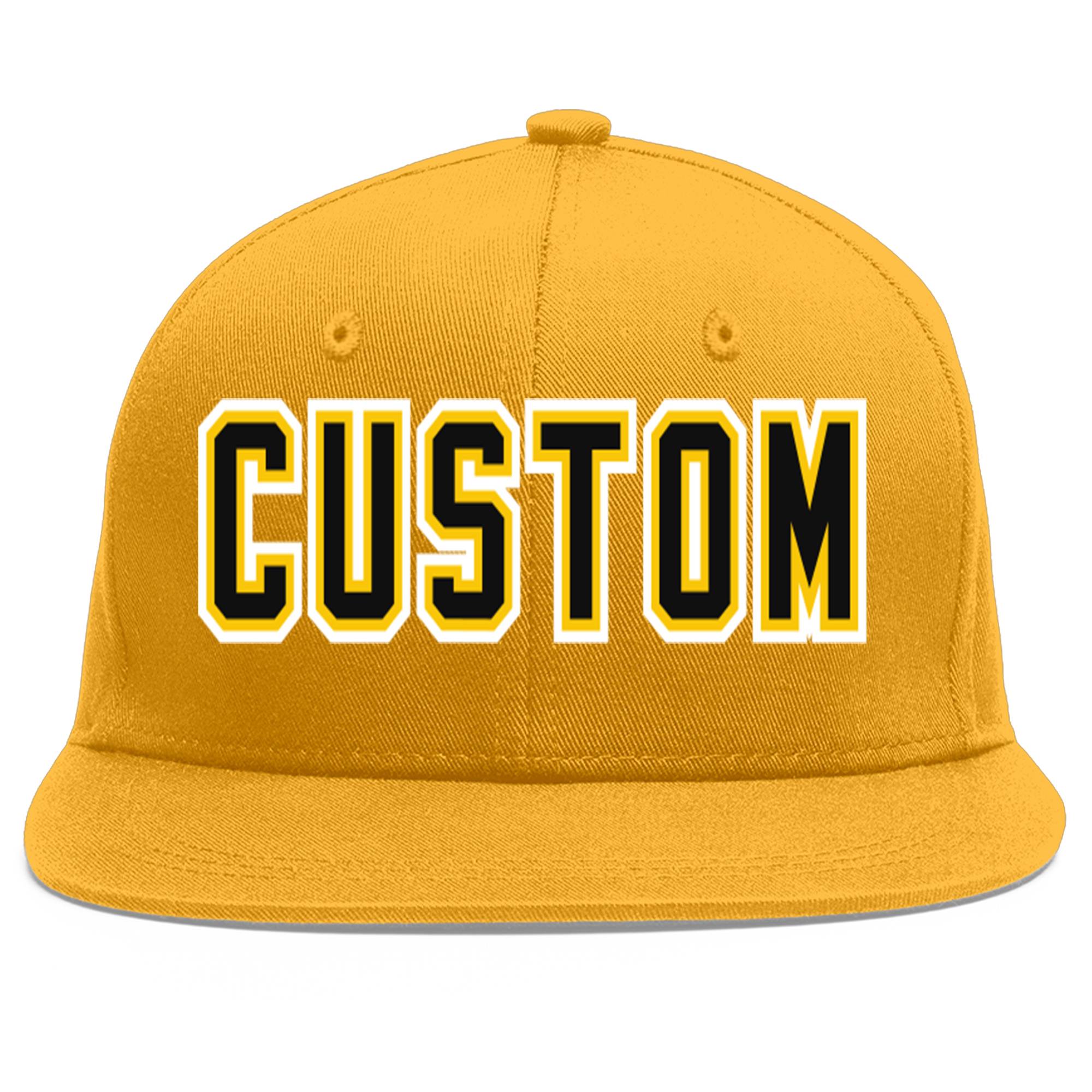 custom-black-gold-black-casual-sport-baseball-cap-5771