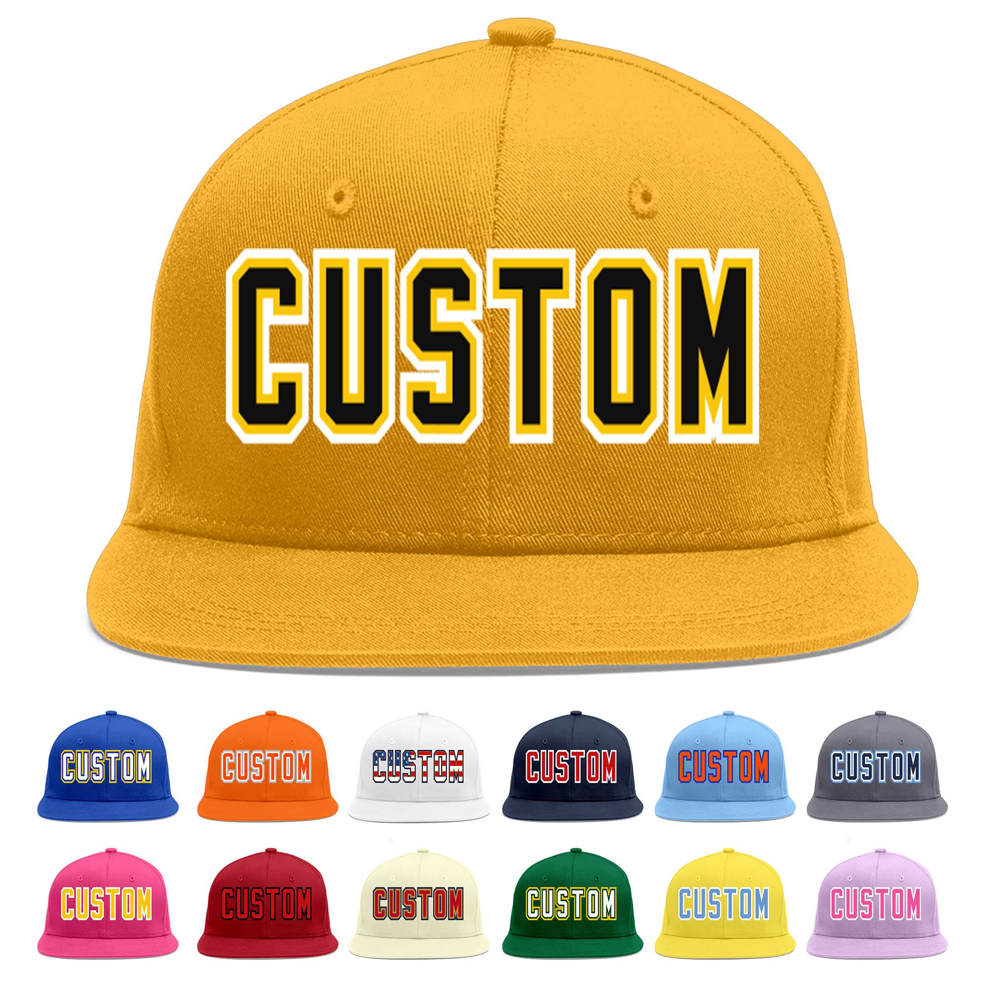 custom-black-gold-black-casual-sport-baseball-cap-5771