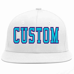 Custom White Light Blue-purple Casual Sport Baseball Cap