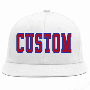 Custom White Red-Royal Casual Sport Baseball Cap