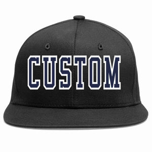 Custom Black Navy-White Casual Sport Baseball Cap