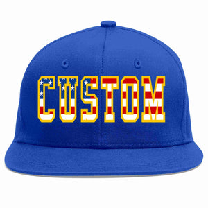 Custom Royal USA-Gold Casual Sport Baseball Cap