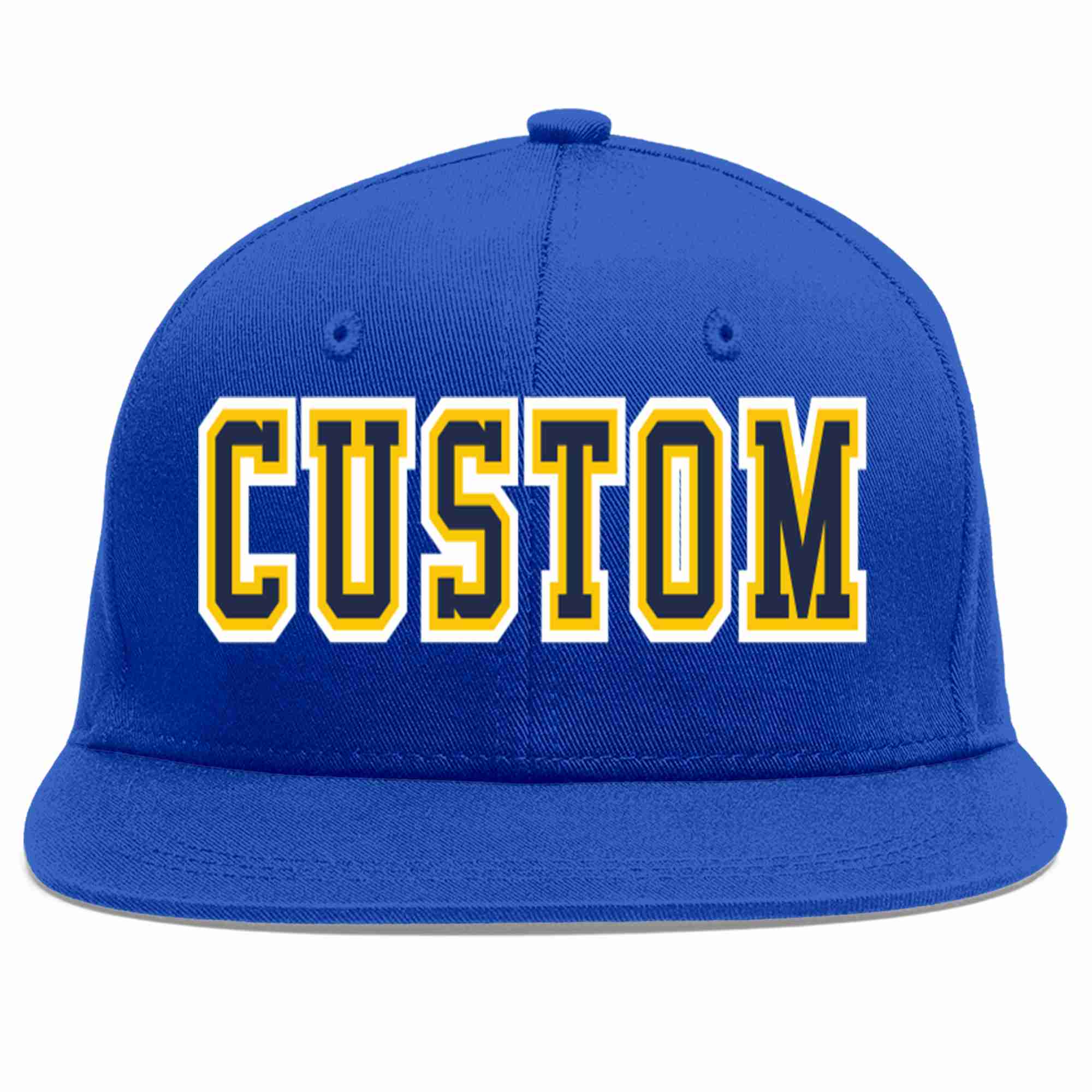 Custom Royal Navy-Gold Casual Sport Baseball Cap