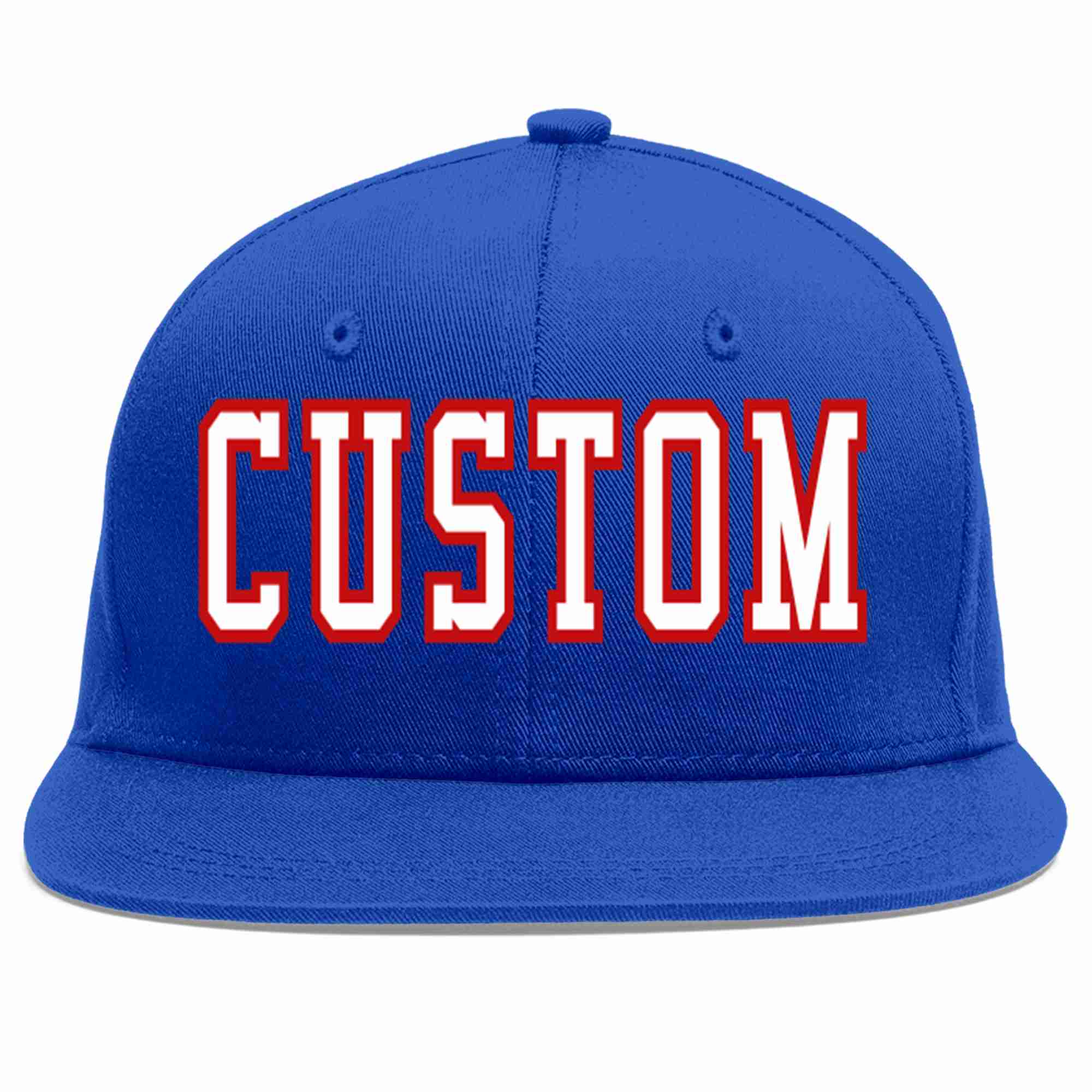 Custom Royal White-Red Casual Sport Baseball Cap