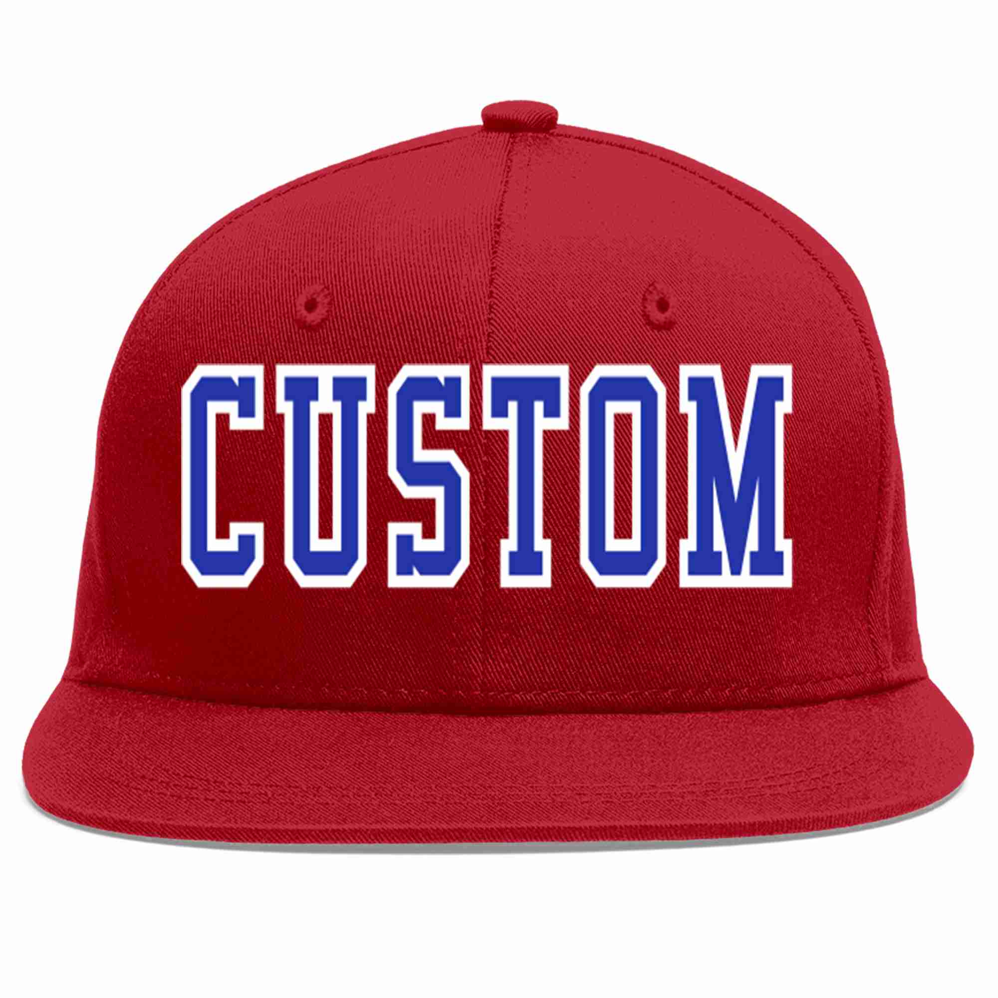 Custom Red Royal-White Casual Sport Baseball Cap