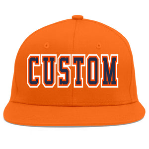 Casquette de baseball sport personnalisée orange marine-orange