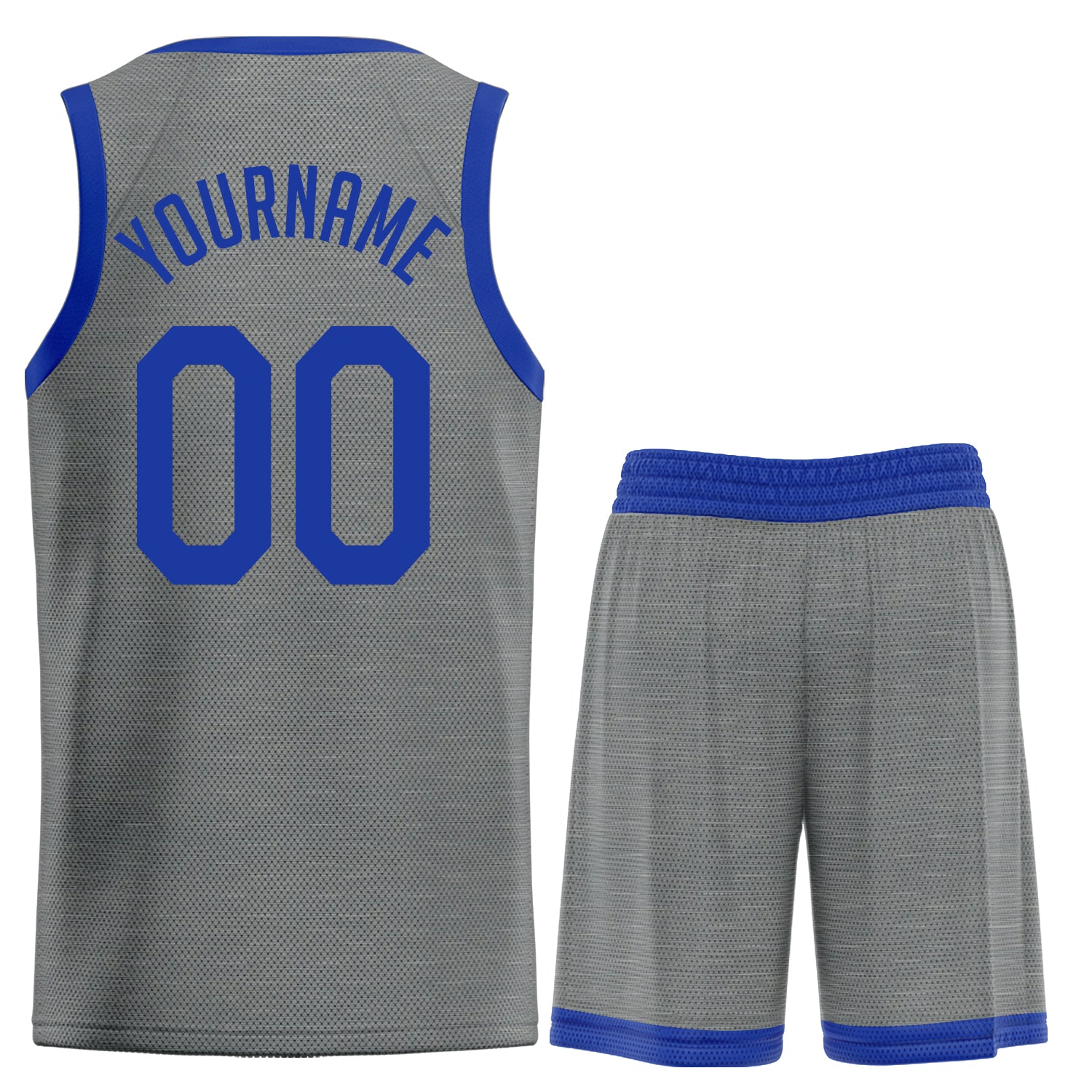 Custom Gray Royal Classic Sets Basketball Jersey