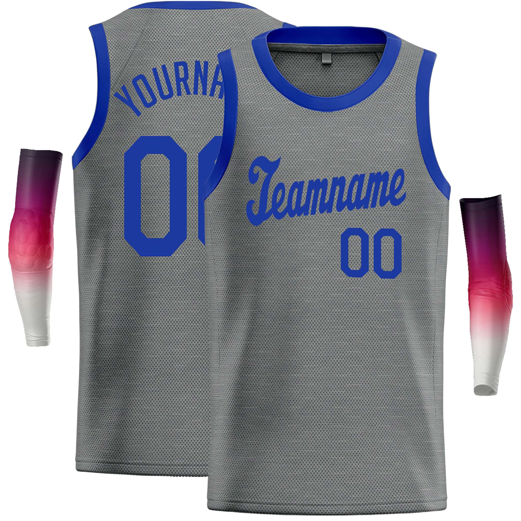 Custom Dark Gray Royal Classic Tops Casual Basketball Jersey