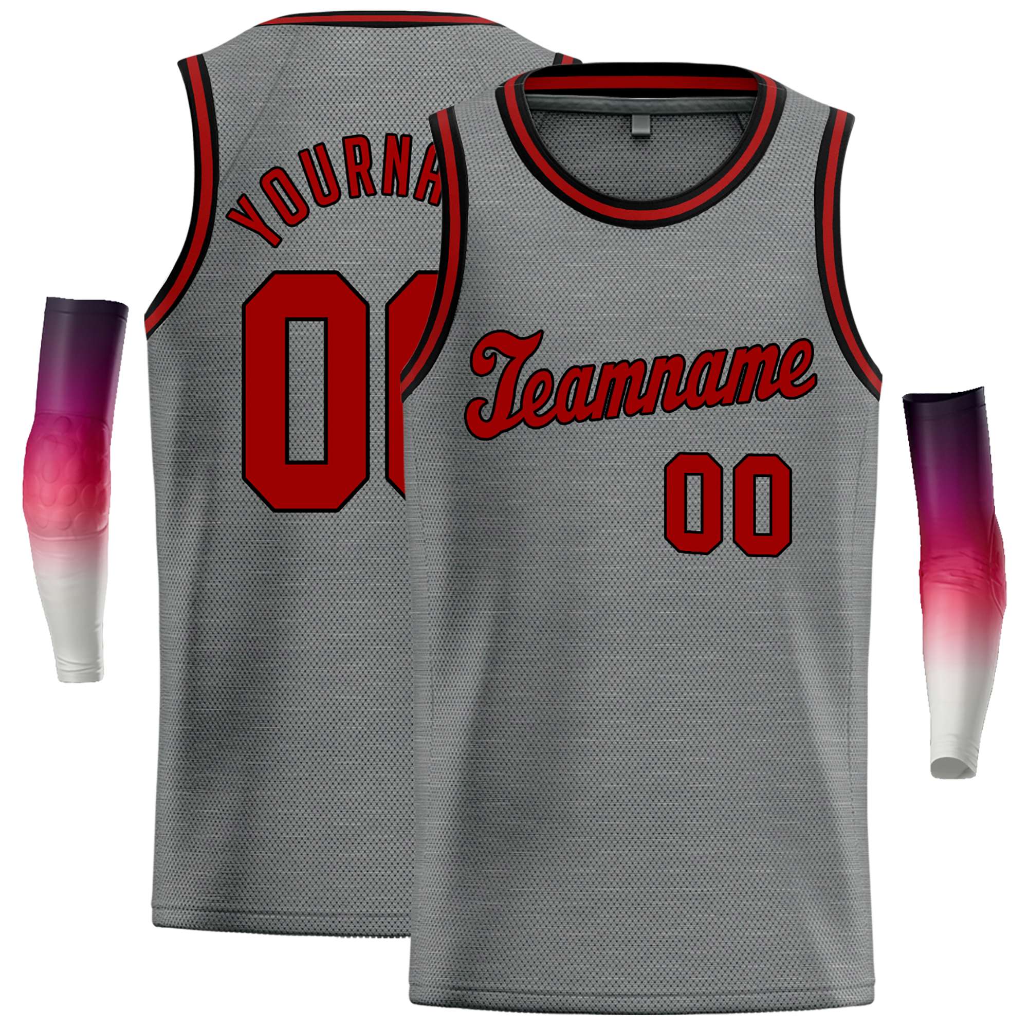 Custom Dark Gray Maroon Classic Tops Casual Basketball Jersey