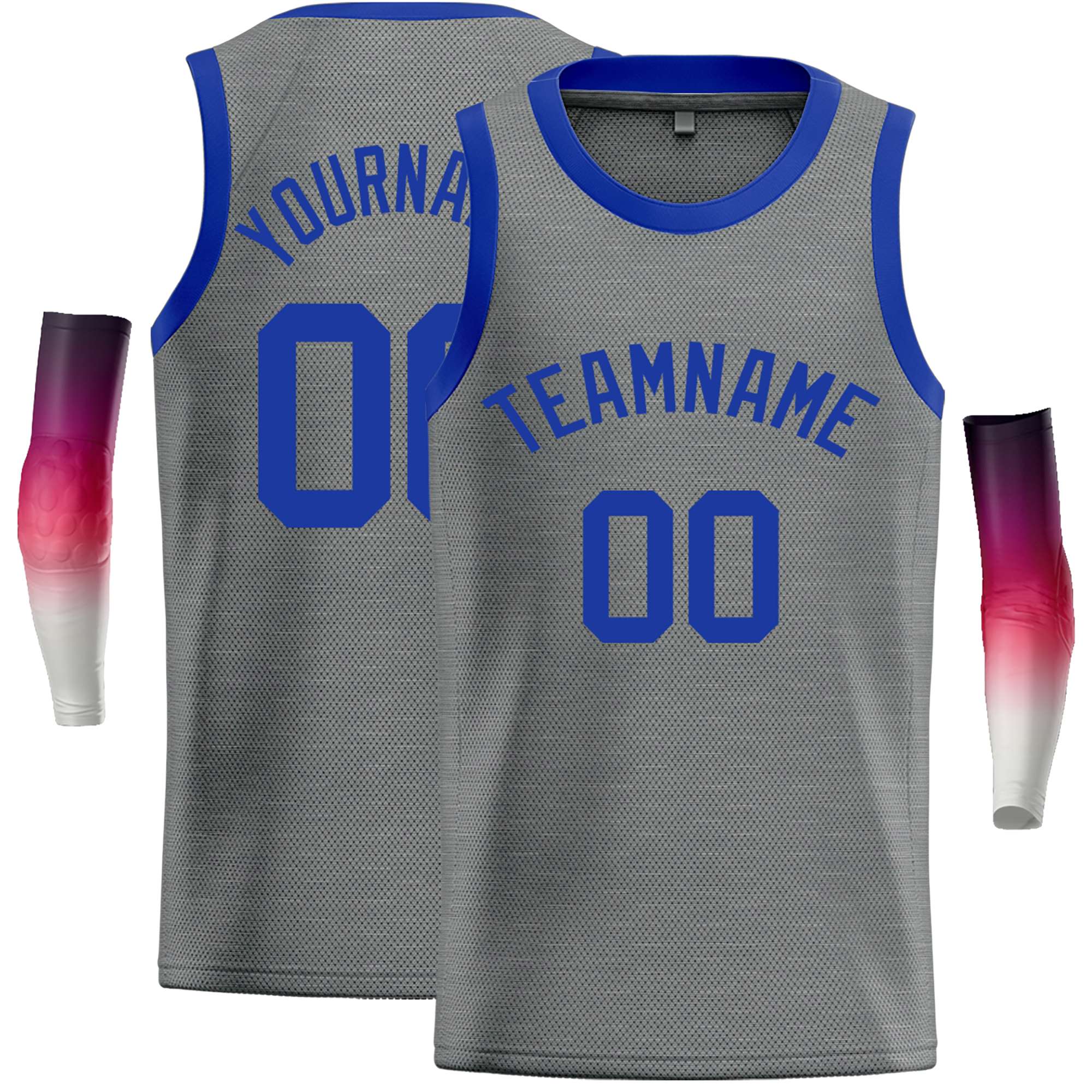 Custom Dark Gray Royal Classic Tops Casual Basketball Jersey