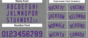 Custom Dark Gray Purple-Classic Tops Men Casual Basketball Jersey