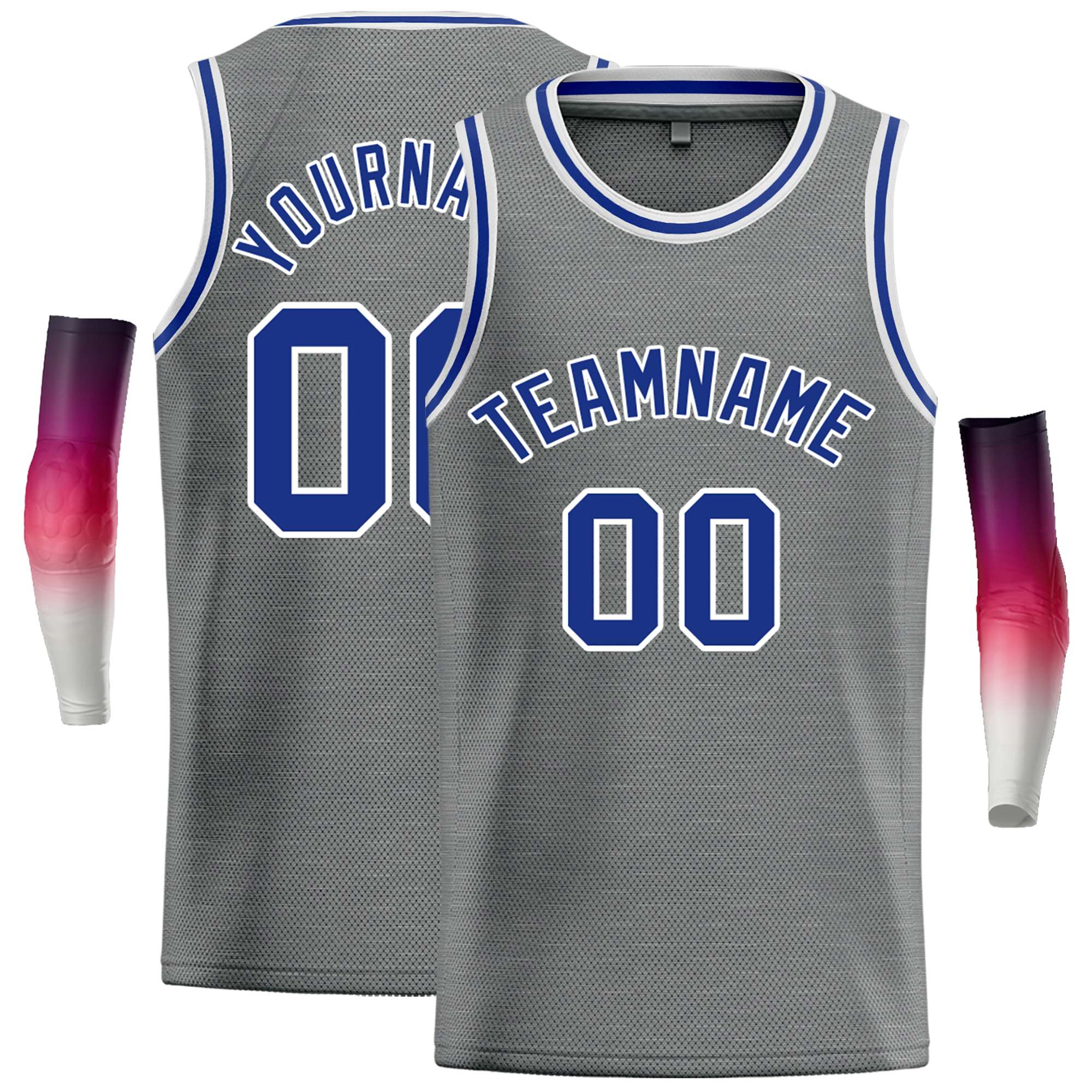 Custom Dark Gray Royal Classic Tops Casual Basketball Jersey