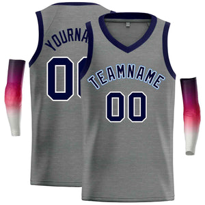 Custom Dark Gray Navv-Powder Blue Classic Tops Men Casual Basketball Jersey