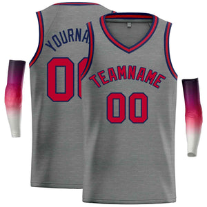 Custom Dark Gray Maroon-Navv Classic Tops Men Casual Basketball Jersey