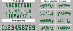 Maillot de basket-ball décontracté, haut classique gris vert-blanc personnalisé