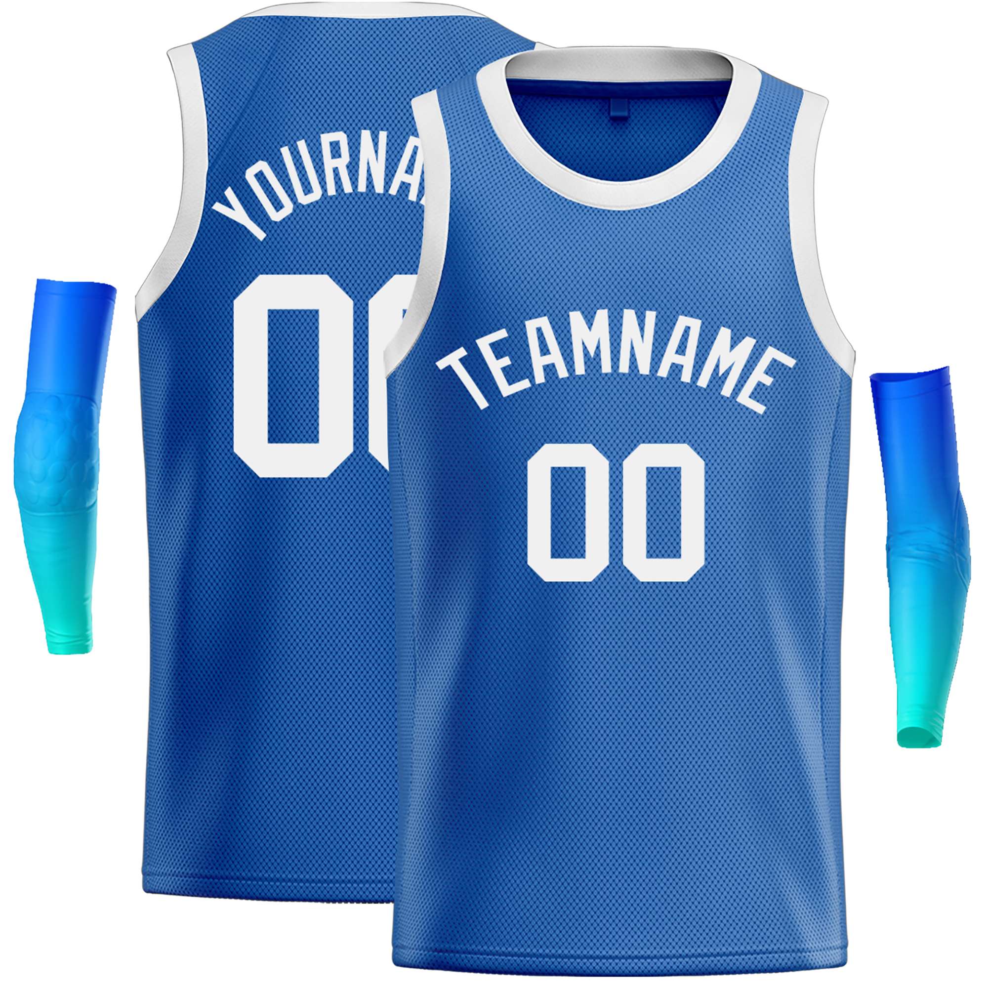 Custom Blue White Classic Tops Casual Basketball Jersey