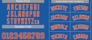 Custom Blue Orange-White Classic Tops Casual Basketball Jersey