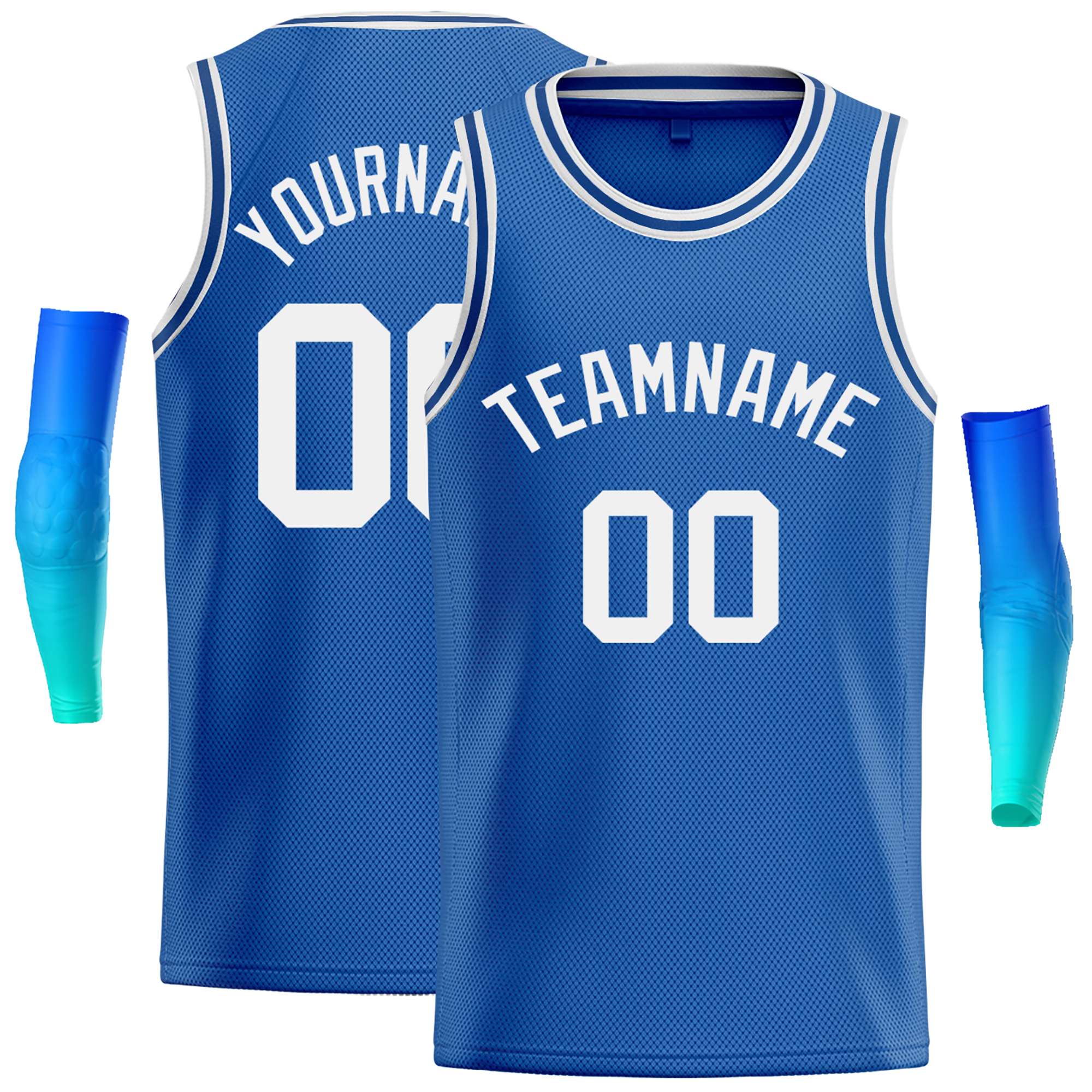 Custom Blue White Classic Tops Casual Basketball Jersey