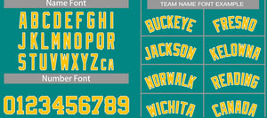 Custom Teal Yellow-White Classic Tops Men Casual Basketball Jersey