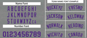 Custom Dark Gray Purple Classic Sets Bull Basketball Jersey