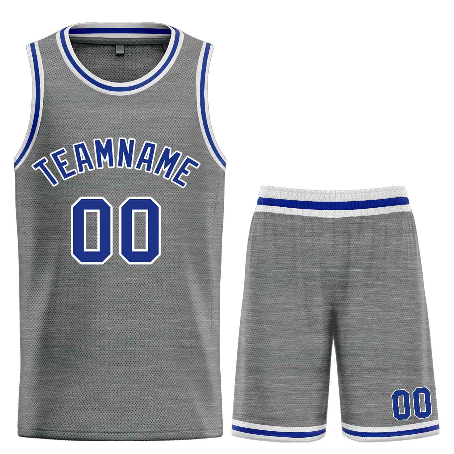 Custom Dark Gray Royal-White Classic Sets Bull Basketball Jersey