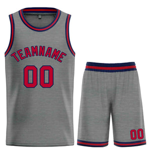 Maillot de basket-ball Bull personnalisé, gris foncé, marron-marine, ensembles classiques