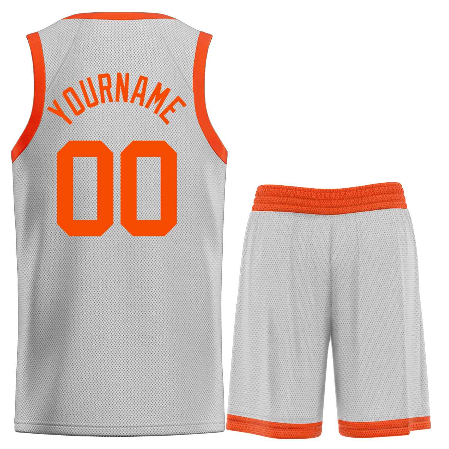 Maillot de basket-ball Bull personnalisé, gris et Orange, ensembles classiques