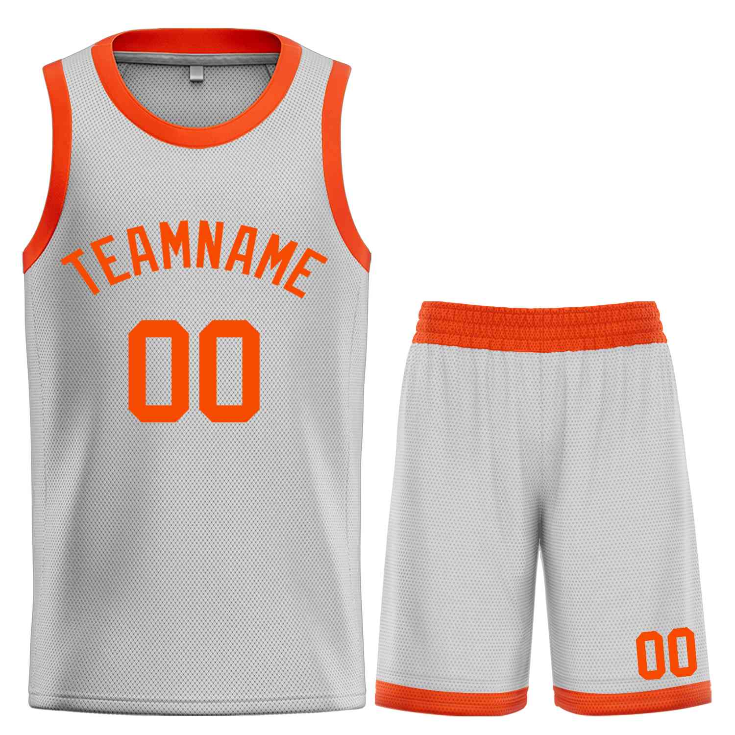 Custom Gray Orange Classic Sets Bull Basketball Jersey