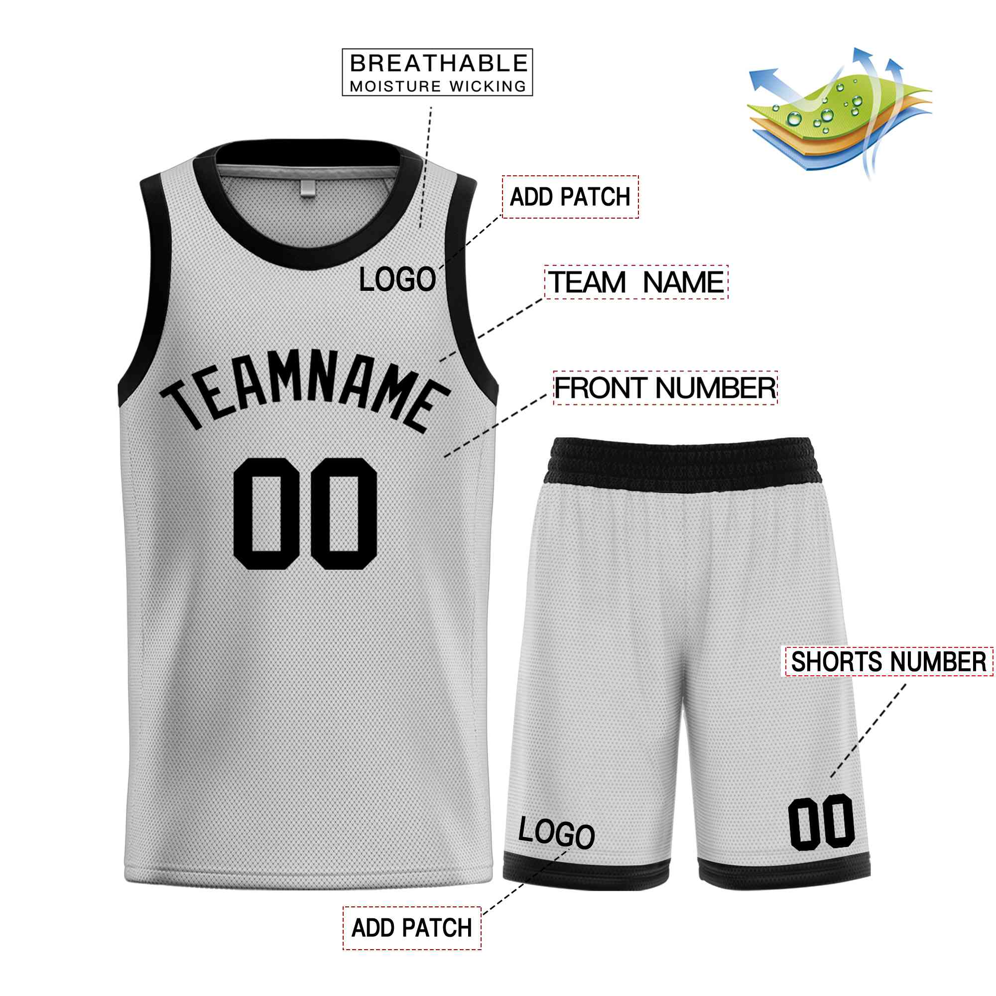 Custom Gray Black Classic Sets Bull Basketball Jersey