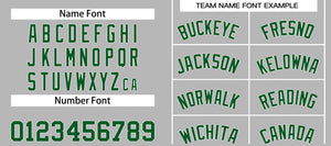 Custom Gray Green-White Classic Sets Bull Basketball Jersey