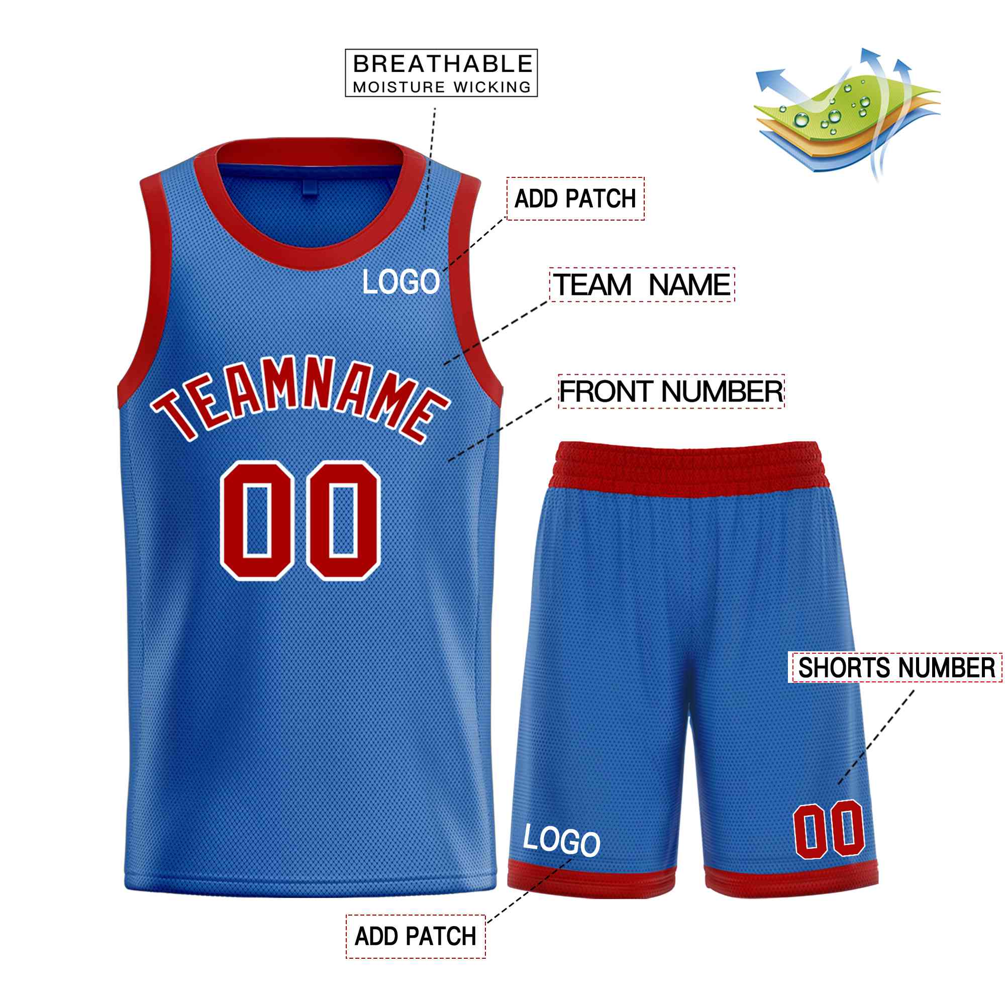 Custom Blue Maroon-White Bull Classic Sets Curved Basketball Jersey