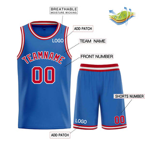 Maillot de basket-ball incurvé personnalisé bleu marron-blanc Bull Classic