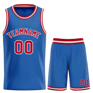 Maillot de basket-ball incurvé personnalisé bleu marron-blanc Bull Classic